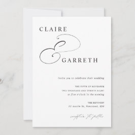 Minimalist Elegant Wedding Invitation Card Einladung