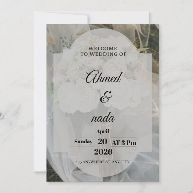 Minimalist Elegant Wedding Invitation | Modern Cal (Devant)