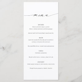 Minimalist Elegant Wedding Menu Card Menükarte