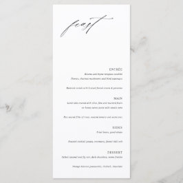 Minimalist Elegant Wedding Menu Card Menükarte