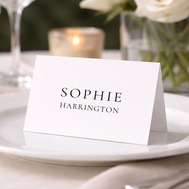Minimalist Elegant Wedding Place Card Tischnummer (Von Creator hochgeladen)