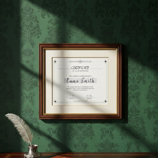 Minimalist Elegantes Zertifikat für Leistung