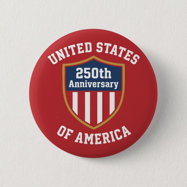 Minimalist Emblem United States 250th Anniversary Button (Vorderseite)
