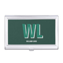 Minimalist Emerald Green Personalized Monogram 