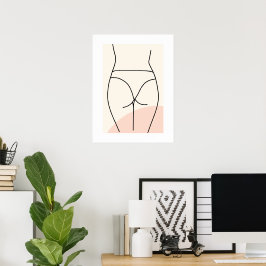 Minimalist Female Body Line Art Poster | Abstract