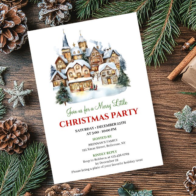 Minimalist festive city Christmas party invitation Einladung (Minimalist festive city Christmas party invite

)