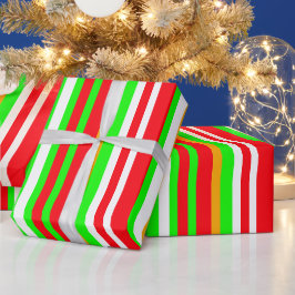 Minimalist festliches Streifenmuster Geschenkpapier
