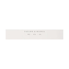 Minimalist Floral Line Art Wedding  Einladungsbanderole