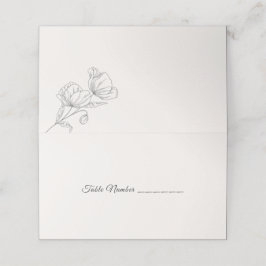 Minimalist Floral Line Art Wedding Elegant Botanic Platzkarte