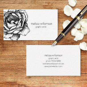 Minimalist Floral Visitenkarte