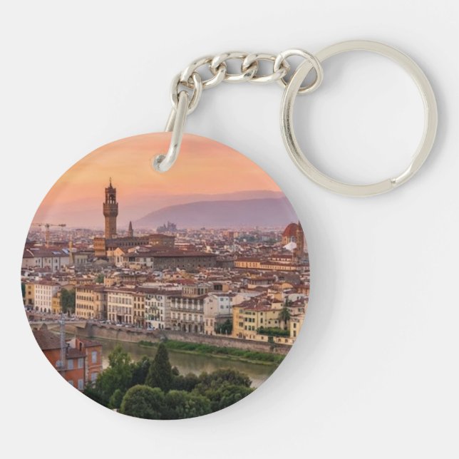 Minimalist Florence Italy Aesthetic Keychains (Dos)