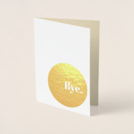 Minimalist Foil Goodbye Card for Coworker Folienkarte