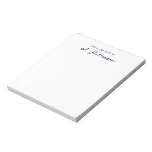 Minimalist From The Desk Of in Marineblau Schrift Notizblock