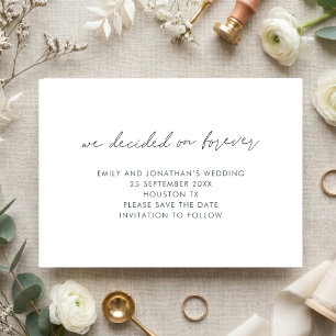 Minimalist für Immer Save the Date entschieden