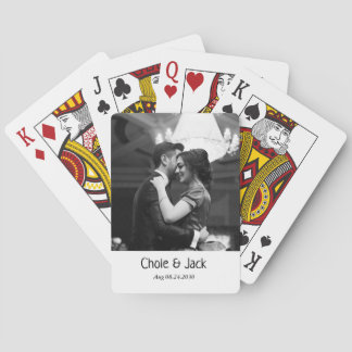 Minimalist Game one Black and white Couple Photo  Spielkarten