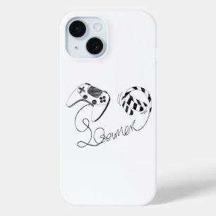 Minimalist Gamer Cat Line Art - Controller Kabel Case-Mate iPhone Hülle