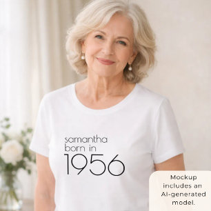 Minimalist Geboren 1956 70. Geburtstagsfeier T-Shirt