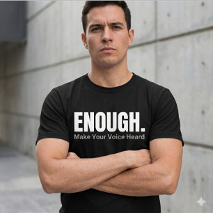 Minimalist GENUG Mach deine Stimme gehört Typograf T-Shirt