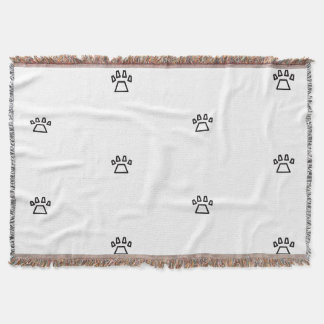 Minimalist Geometric Dog Paw Pattern Decke