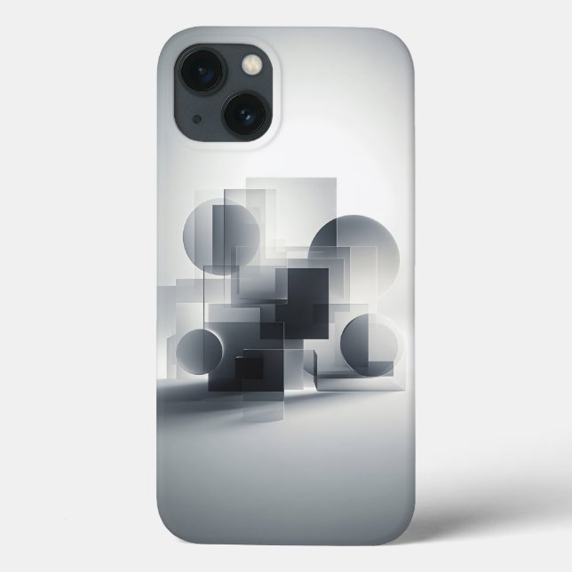 Minimalist Geometric Glass Phone Case - Abstract  (Rückseite)