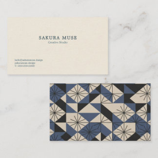 Minimalist Geometric Japanese Business Card Visitenkarte