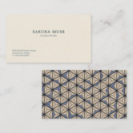 Minimalist Geometric Japanese Business Card  Visitenkarte