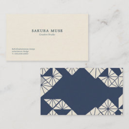 Minimalist Geometric Japanese Business Card  Visitenkarte