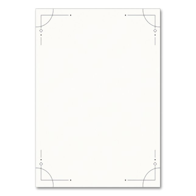 Minimalist Geometric Wedding Table Number Tischnummer (Vorderseite)