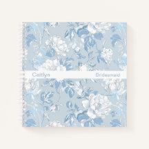 Minimalist gestreifte verstaubte blaue Blumenequar