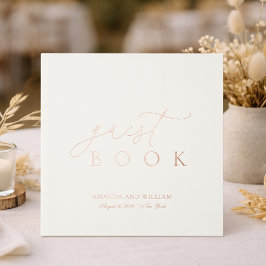 Minimalist Gold Foil Wedding Guest Book Gästebuch