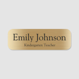 Minimalist Gold Lehrer Name | Benutzerdefinierter Namensschild