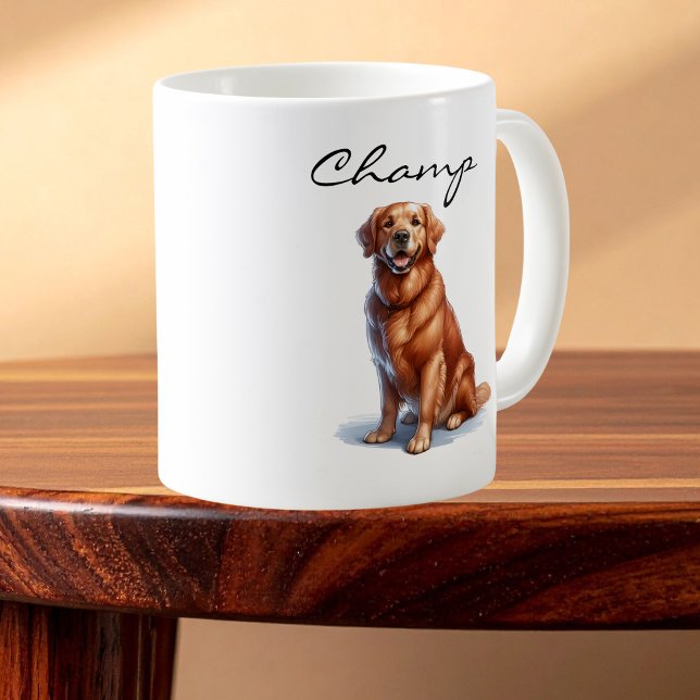 Minimalist Golden Retriever Art Mug Kaffeetasse (Von Creator hochgeladen)