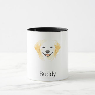 Minimalist Golden Retriever Hund Benutzerdefiniert Tasse