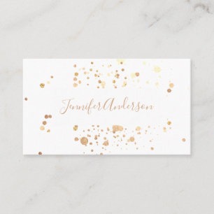 Minimalist Goldene Punkte Moderne Elegante Weiße S Visitenkarte