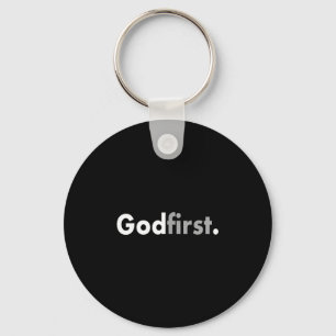 Minimalist Gott zuerst einfacher Christ Schlüsselanhänger