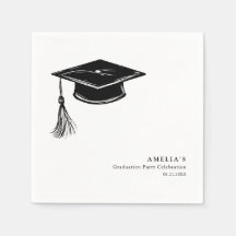 Minimalist Graduation Cap Grad Party