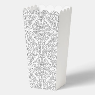 Minimalist graues Blumenmuster Geschenkschachtel