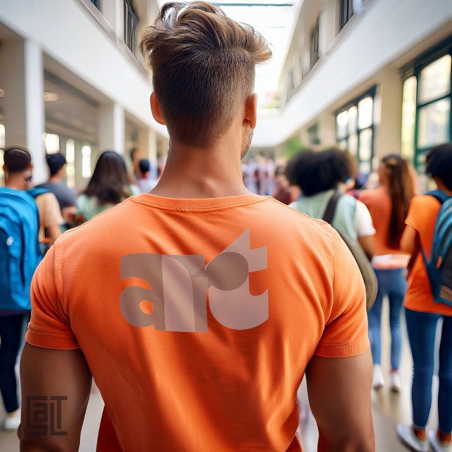 Minimalist Gray ART Typography Abstract Word Art T-Shirt (Von Creator hochgeladen)