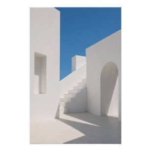 Minimalist Greek Architecture Wall Art Poster