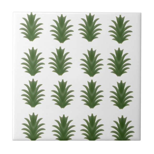 Minimalist Green Leaf Botanical Paper Plate Fliese (Vorderseite)