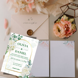 Minimalist Greenery Wedding Invitation Card Einladung