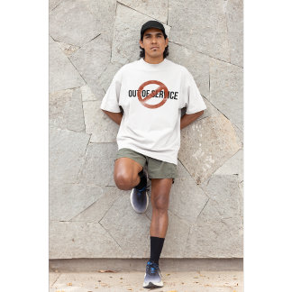 Minimalist Grunge Out of Service Graphic Tee | 