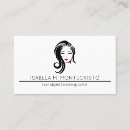 Minimalist Hair Stylist Visitenkarte