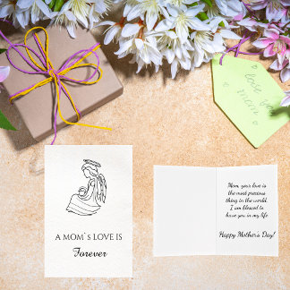 Minimalist Hand Drawn Mother`s Day Greeting Karte