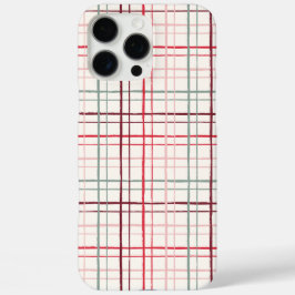 Minimalist HandDrawn Wobbly Grid Check Multicolor iPhone 16 Pro Max Hülle