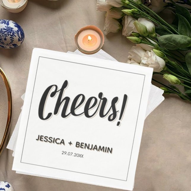 Minimalist Handwritten Typography & Elegant Modern Serviette (Von Creator hochgeladen)