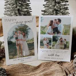 Minimalist Happy New Year Holiday Card Einladung