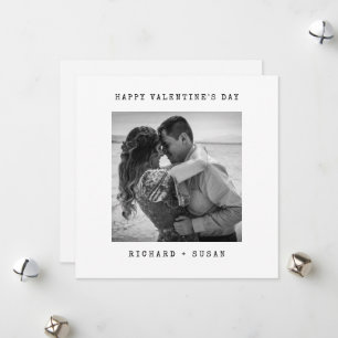 Minimalist Happy Valentinstag mit Foto Feiertagskarte