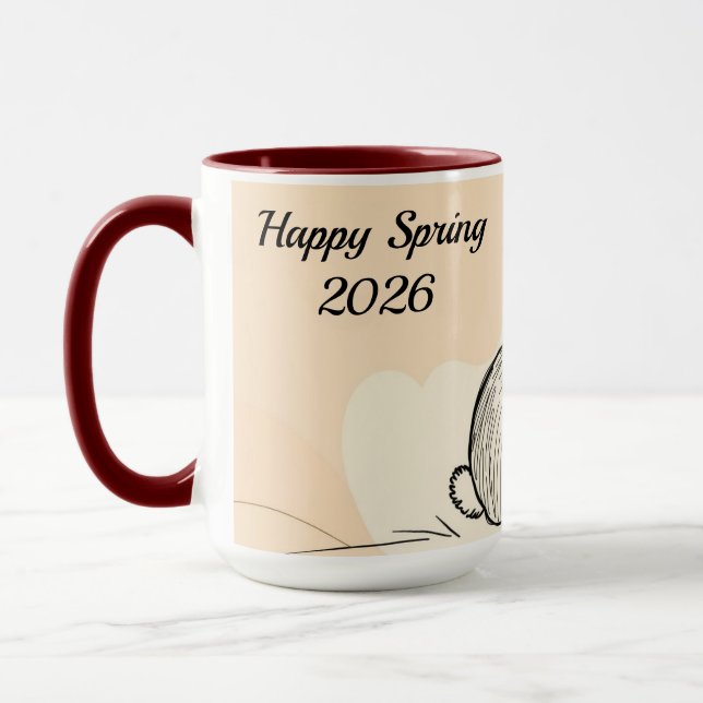 Minimalist-Hase personalisierter Kaffee Tasse (Links)