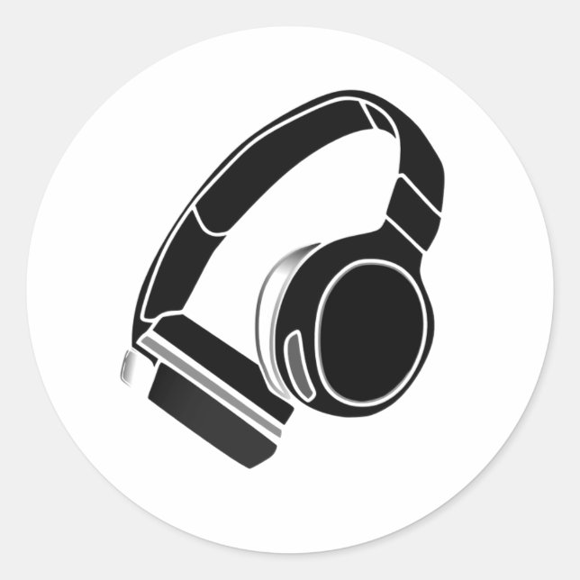 Minimalist Headphone Sticker (Vorderseite)